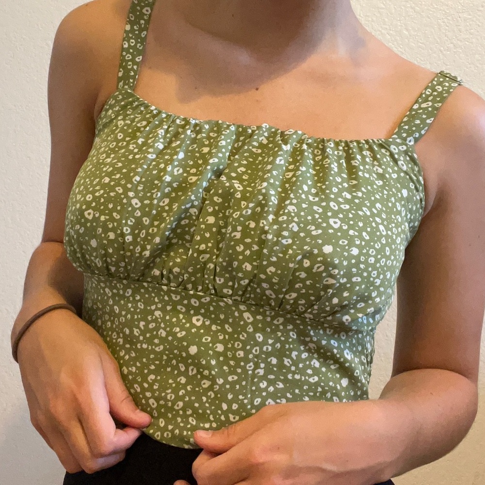 Green tank top